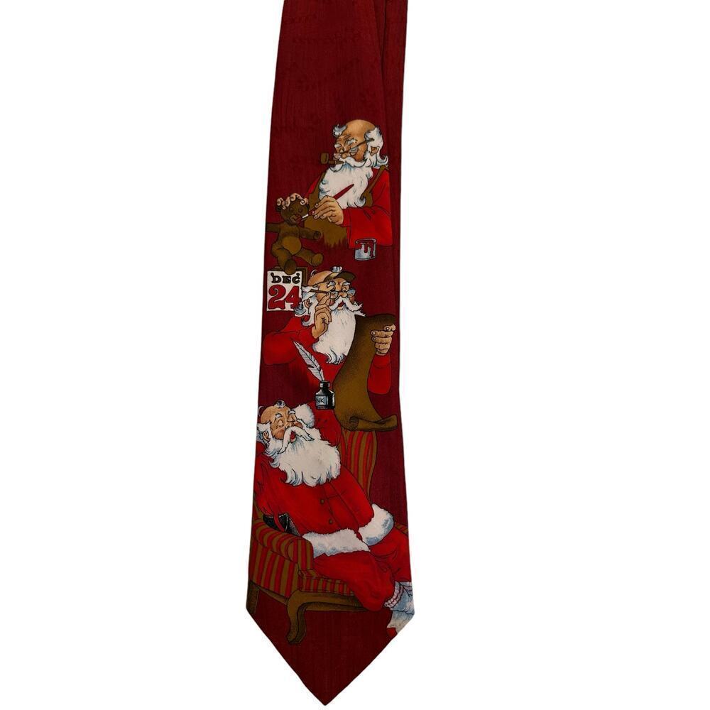 Hallmark Men's Red Santa Christmas Tie